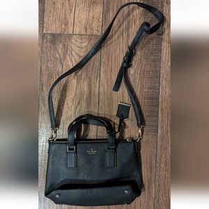 Kate Spade Cameron Street Crossbody Handbag Black Leather w/ Strap Excellent!